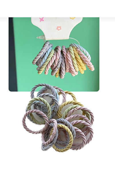 irembijuteri KARIŞIK PASTEL RENK KÜÇÜK LASTİK TOKA 20 Adet