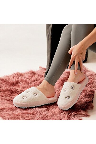 Lion Fluffy Teddy Bear Shaped Slippers Women's Indoor Slippers Soundless Lightweight Soft Taban