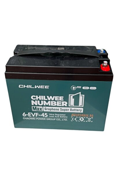 Chilwee Baterie Max Graphene Super 12 V 45 Ah – GEL cu ciclu profund, fără întreținere