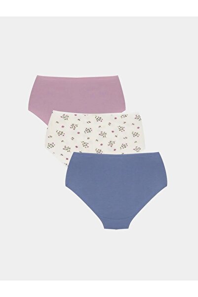 LC Waikiki Κλασικό εσώρουχο με λουλούδια 3 τεμαχίων (W5)