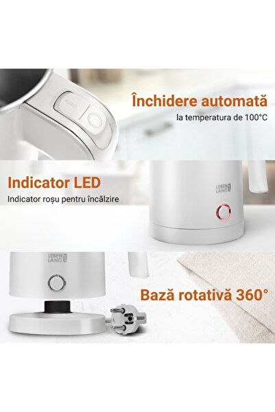 LEBENLANG Electric Kettle 0.5L, Stainless Steel, 600W, BPA Free – Mini Compact Kettle, Black