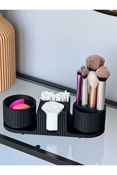 Karma منظم المكياج - منظم حديث للفرشاة والقطن والإسفنجة