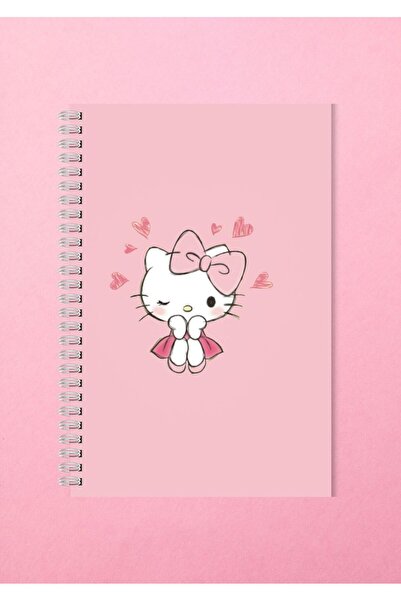 MEDUSAART HELLO KİTTY OKUL DEFTERİ - A5 SPİRALLİ ÇİZGİLİ DEFTER - 50 YAPRAK- ...