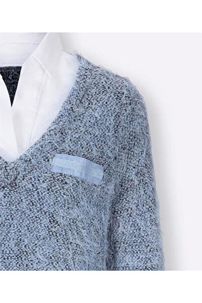 Bulalgiy Kadın Mavi Gömlek ve Kazak - BGA488987