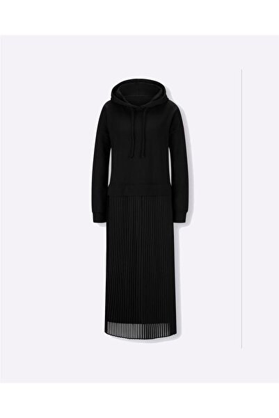 Bulalgiy Kadın Siyah Sweat-Şifon Ebise - BGA385888