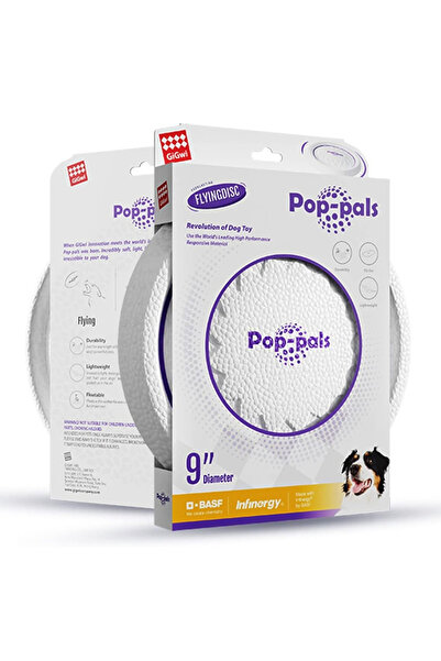 Gigwi لعبة قرص الطيران الفريسبي للكلاب، صغيرة بيضاء