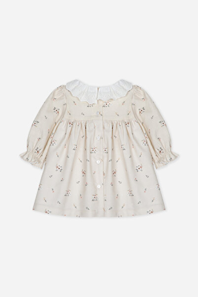 Patachou Patachou Yenidoğan Çiçek Desenli Bej Elbise