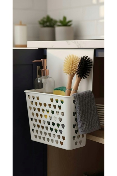 Emal Home سلة مزخرفة قابلة للتعليق |   منظم لتنظيم المطبخ والحمام