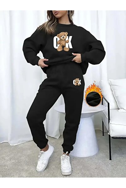 macklin Unisex Ανδρικό Γυναικείο Σετ αθλητικής φόρμας με στάμπα OK Bear με λα...