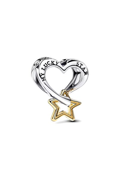 Lux Design 925 Ayar Gümüş Şanslı Yıldız ve Kalp Charm