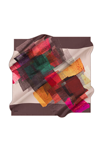 Aker 100% Silk 2024-2025 Winter Season Silk Crepe Satin Scarf - 8923701 331