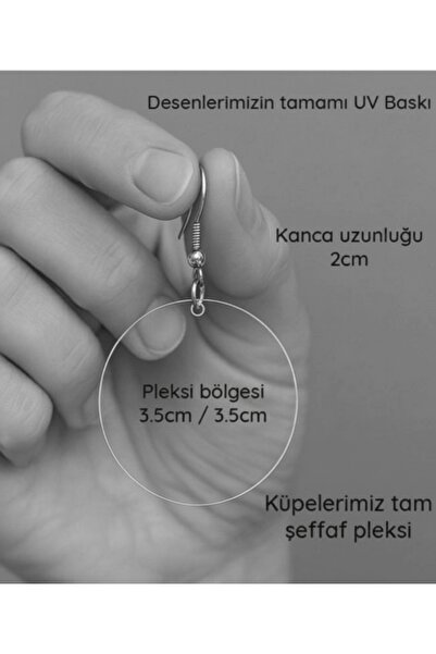 SARYA Kadın Küpe Bijuteri Desenli Kancalı Yuvarlak Dokulu Küpe Kaplan leopar