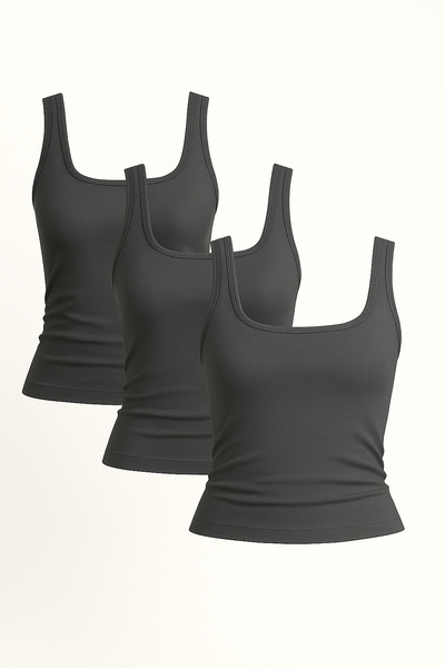 LUSHN Women's 3-Piece Lycra Basic Blouse Set – Premium Fit Collection