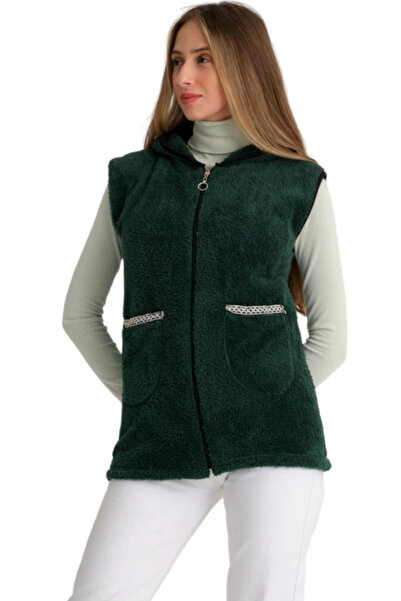 Star Fashion Women's cocolino vest, with pockets and hood