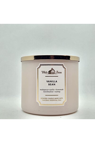 Bath & Body Works White Barn 3-Wick Candle with Essential Oils, 14.5 oz (Vanilla)