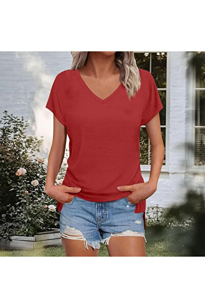 OEM Women's summer T-shirt, red S