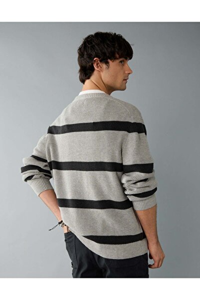AMERICAN EAGLE AE Waffle Crew Neck Sweater