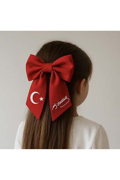 Herşey Nota 🇹🇷 Atatürk İmzalı Türk Bayrağı Desenli Otomatik Toka – 23 Nisan...