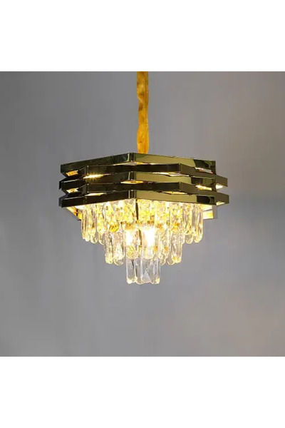 HAMER Shimmer Crystal Chandelier Gold 40 cm - E14 x5