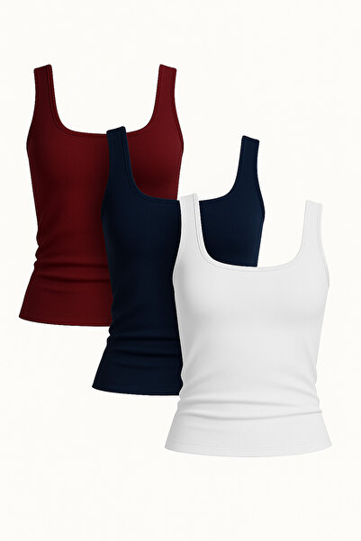 LUSHN Women's 3-Piece Lycra Basic Blouse Set – Premium Mix Fit Collection