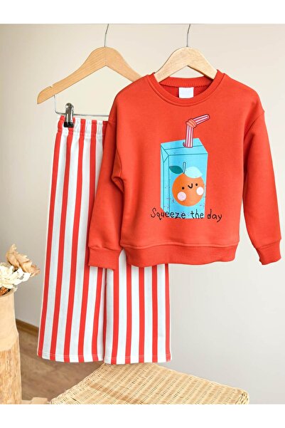 Pinkitokids SQUEEZE THE DAY cu imprimeu Swea tricou Set de pantaloni și panta...