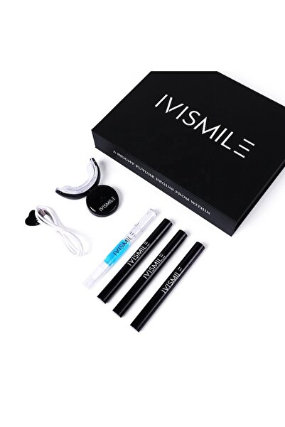 ivismile VIP Teeth Whitening Kit, Professional LED Device, Whitening Gel Pens, Tray