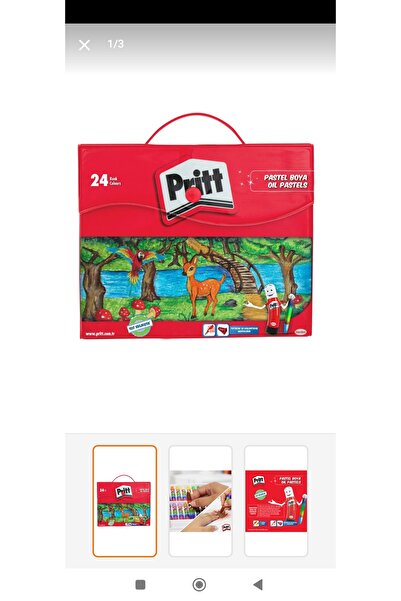 Pritt 24 Colored Crayons with Bag