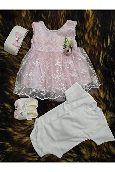 KATIA Look Like an Angel 🎀 Ruffled Pink Dress and Full Accessory Set