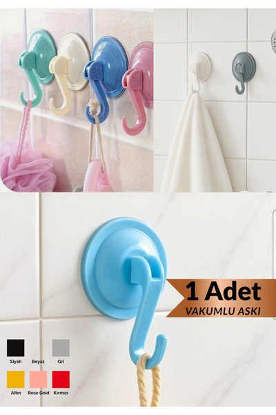 BRE HOME Vakumlu Duvar Askısı – Güçlü Tutucu Vakum Sistemli Askı | Banyo, Mutfak, Kapı, Havlu Askılığı