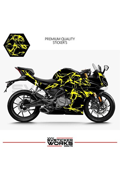 ARONA ملصق تزيين لدراجة CFMOTO 250SR، طقم جاهز لتزيين المحرك بتصميم البرق