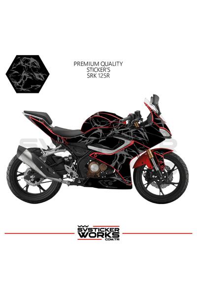 ARONA RKS SRK 125R Kaplama Sticker Şimşek Yıldırım Motor Kaplama Modeli Hazır...