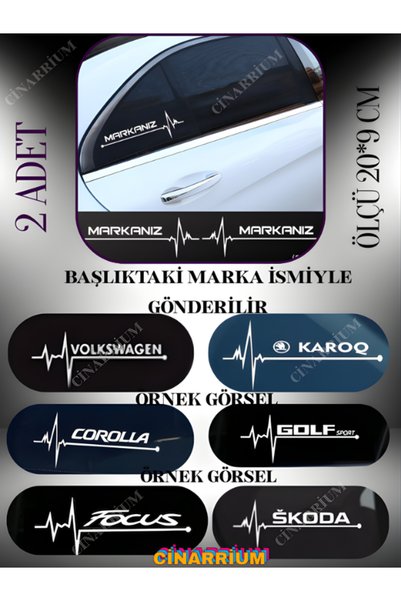 pınaxar Premium, Auto Rhythm, Quality Sticker for Peugeot 5008 2 Pieces 20*9 cm