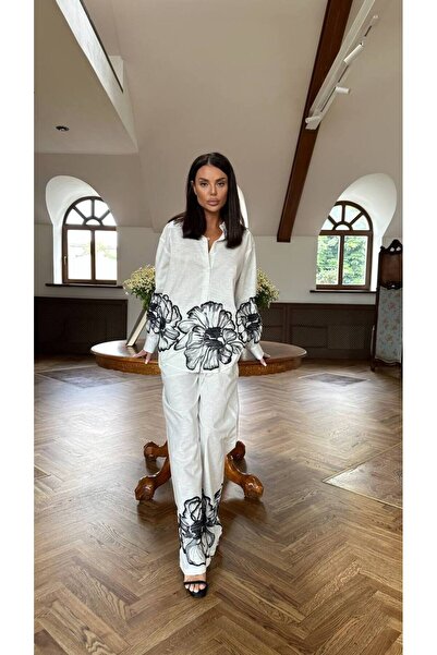 NEW STATION RE MODA Κεντητό λινό σετ