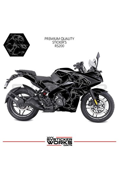 ARONA BAJAJ RS200 Kaplama Sticker Şimşek Yıldırım Motor Kaplama Modeli Hazır Kit