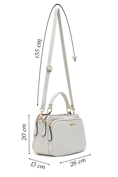 Derimod Geantă de damă gri cu curea lungă 25WBD262318