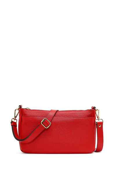 Derimod Kadın Kırmızı Uzun Askılı Deri Kol Çantası 25SBD2312FT