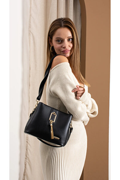 çkn sedat çakan çanta & fular & aksesuar حقيبة كتف وحقيبة كروس نسائية ذات جلد...