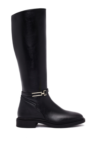Derimod Kadın Siyah Fermuarlı Çizme 25WFE251718