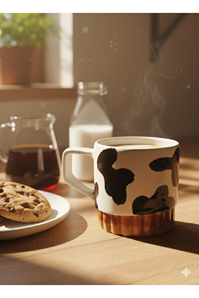 SeraCEY Handmade Ceramic Mug Cup Heart and Dalmatian