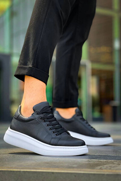 TB Terzi Bey Tb-Dx46 Terzi Bey Black Leather Casual Men's Shoes