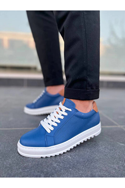 Arda Tb-Dx2 Terzi Bey Blue Leather Casual Men's Shoes