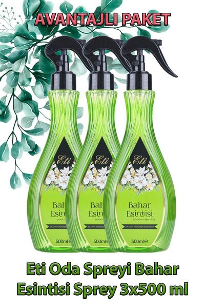 Eti Seddar Collection Oda Spreyi Bahar Esintisi Sprey 500 ml 3 Adet