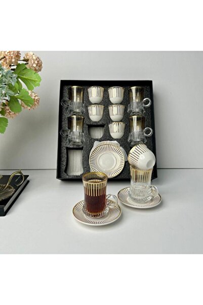 Generic 18-piece cup and saucer set