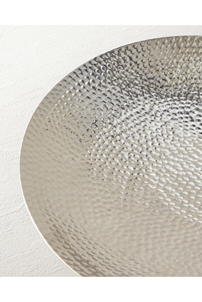 English Home Adora Metal Dekoratif Tepsi 28.5 x 28.5 x 9 cm Silver