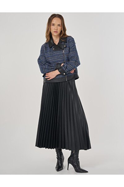 Kayra Tweed Skirt Suit Indigo