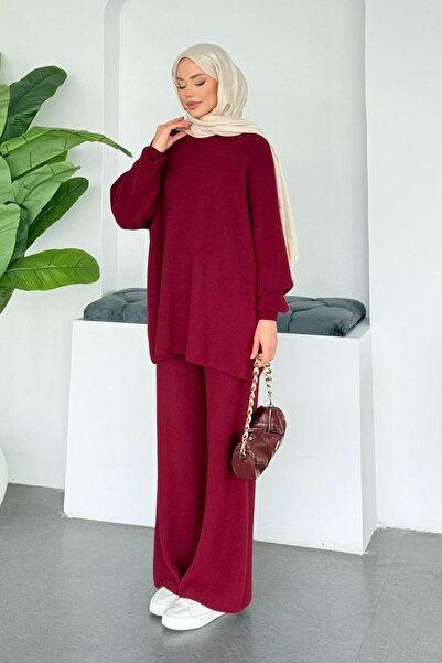 Hazamoda Costum Belgrad Angora Burgundy