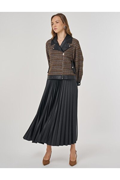 Kayra Tweed Skirt Suit Camel