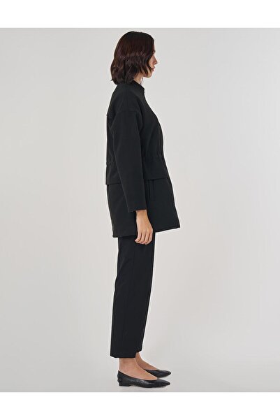 Kayra Zippered Cashmere Jacket Black