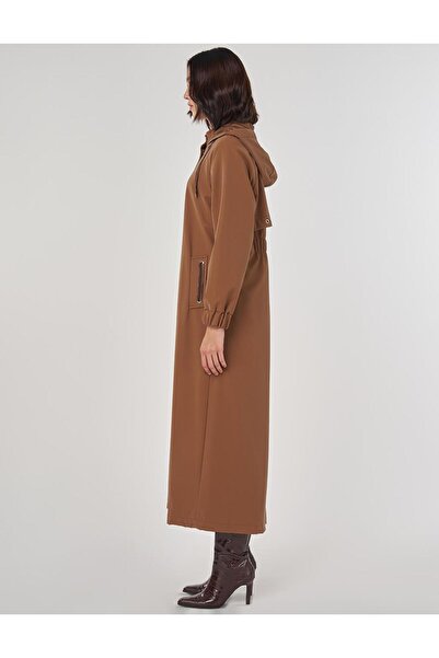 Kayra Dik Yaka Pardesü Milky Coffee