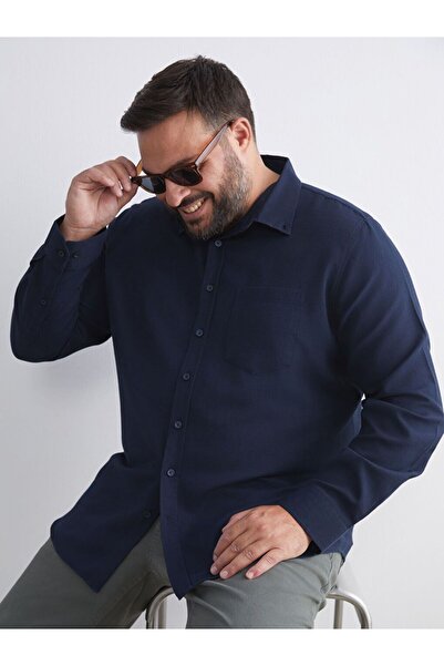 LC Waikiki Lcwaikiki Classic Plus Size Dobby Men's Shirt